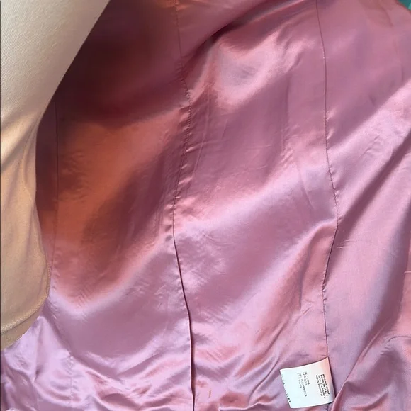 Women's Pink Double-Breasted Coat - Picture 10 of 10